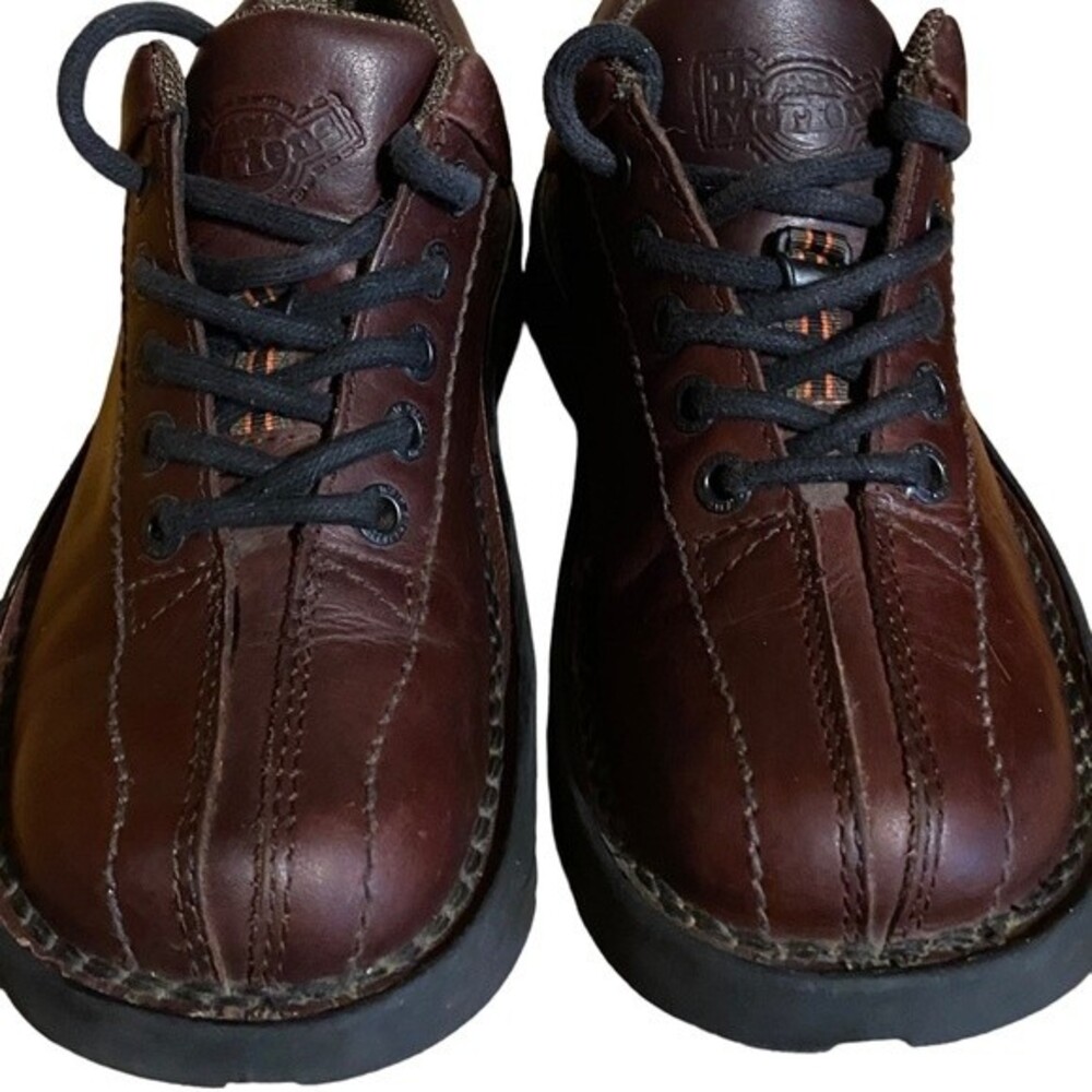 Dr. Martens Men's Brown Leather Lace-Up Oxfords